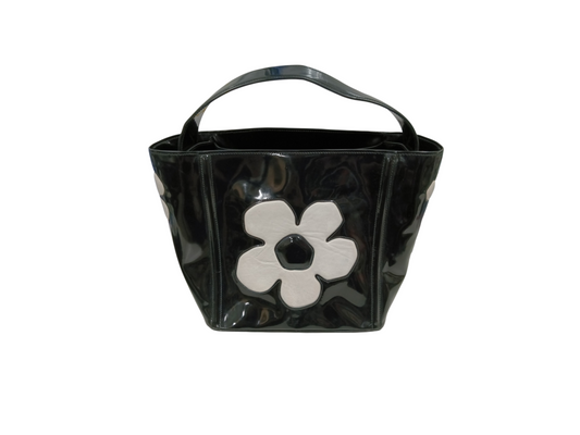 PRADA 2WAY BAG BLACK/W HITE