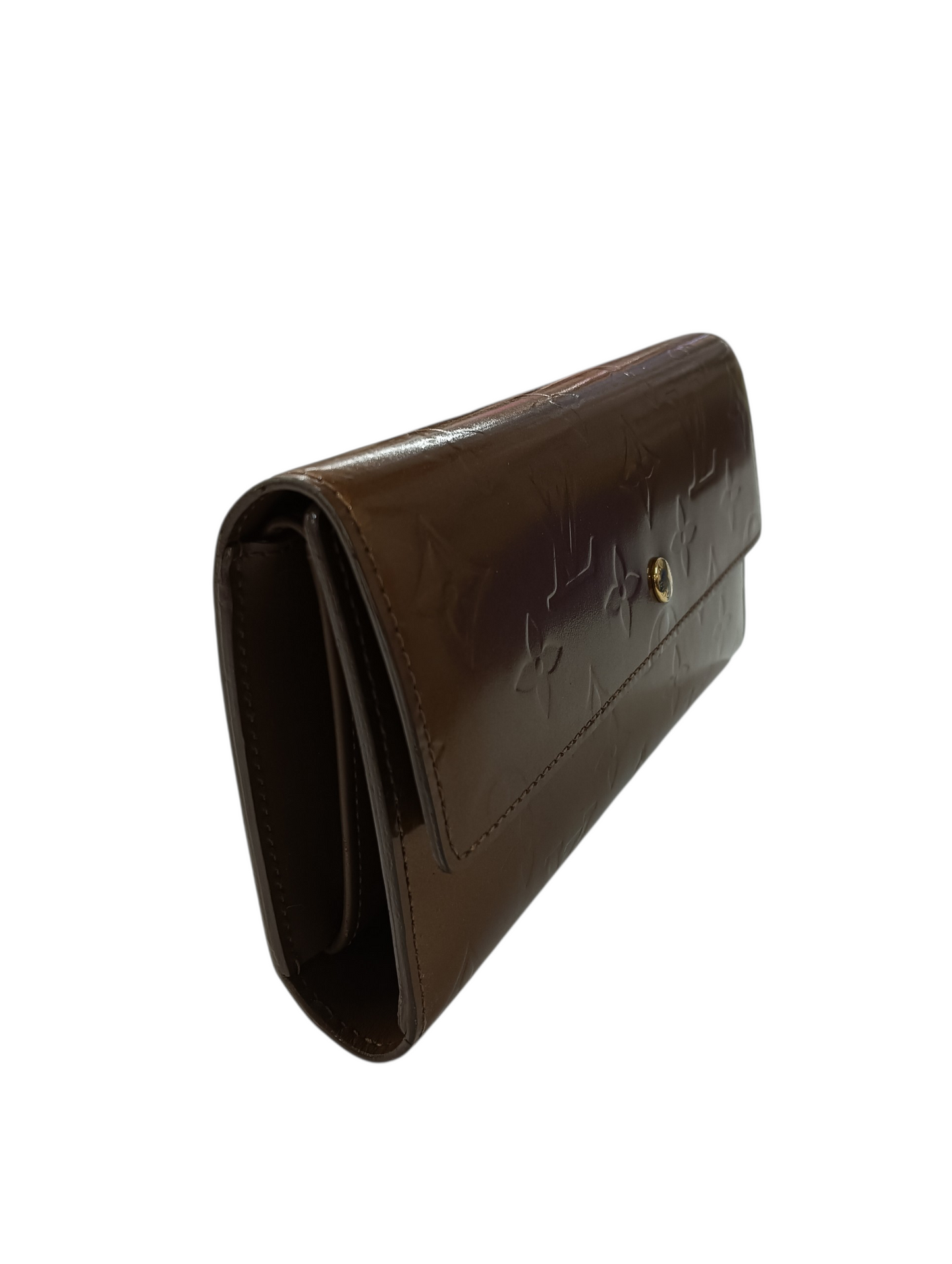 LOUIS VUITTON Wallet Verni M65107 Brown TH0014