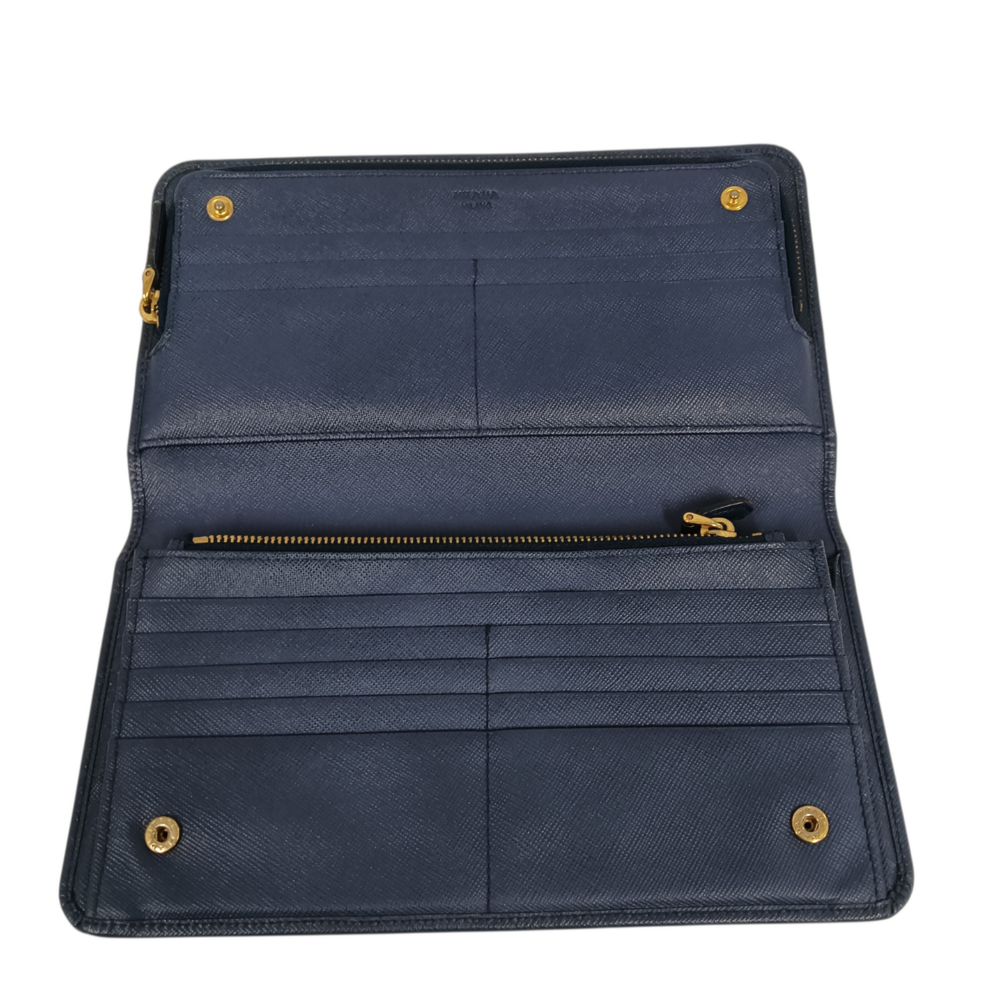 PRADA Long Wallet Navy
