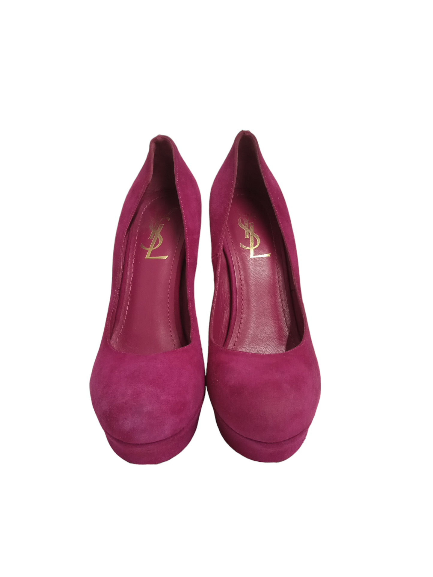 YVES SAINT LAURENT PUMPS 37 SHOCKING PINK 254119