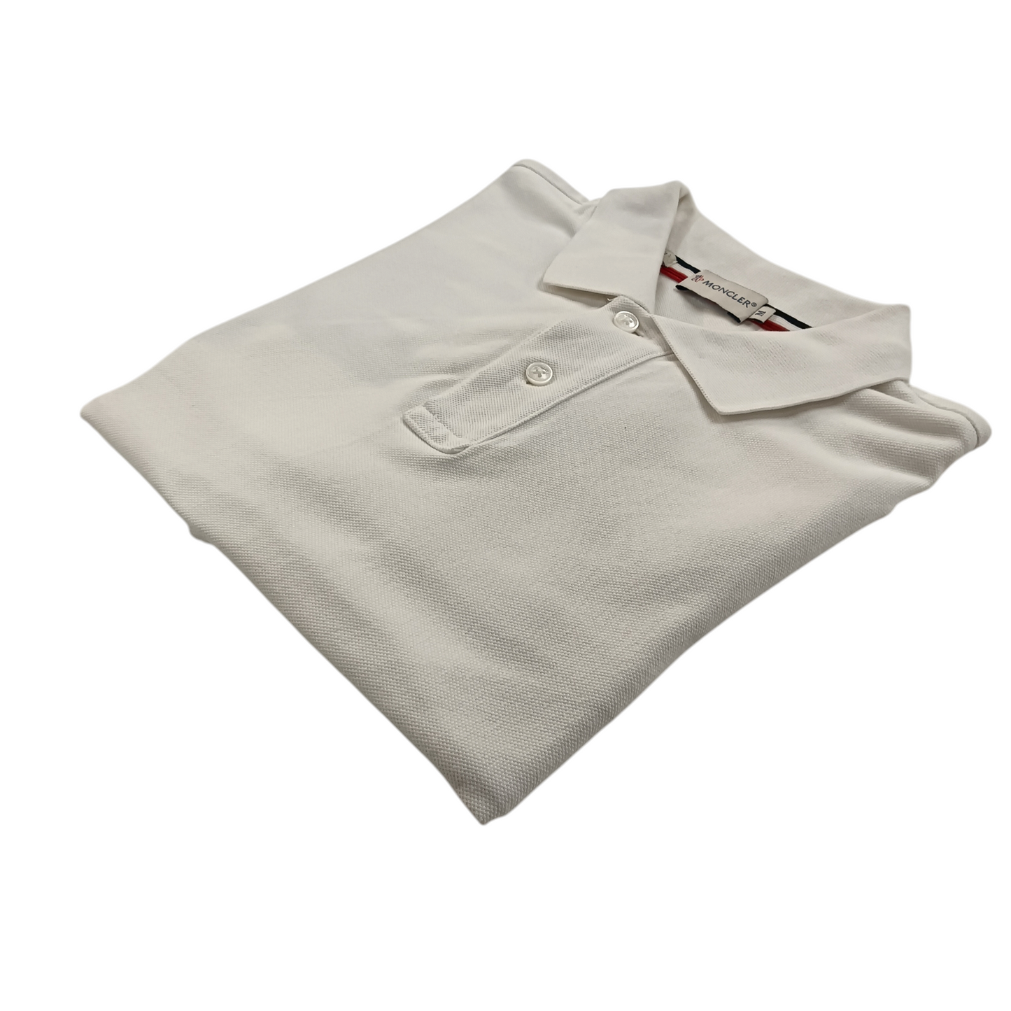 MONCLER Polo Shirt Size M Men White 111-091-83252-00