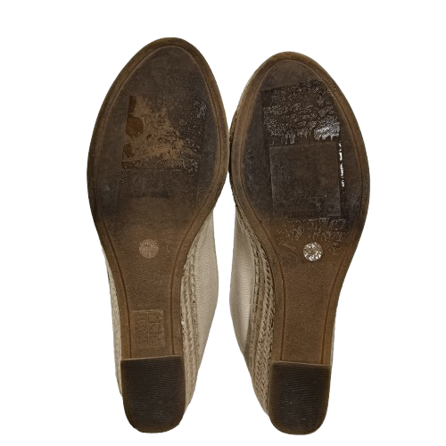 TORY BURCH Espadrille 6 1/2 Beige/Black **Damage