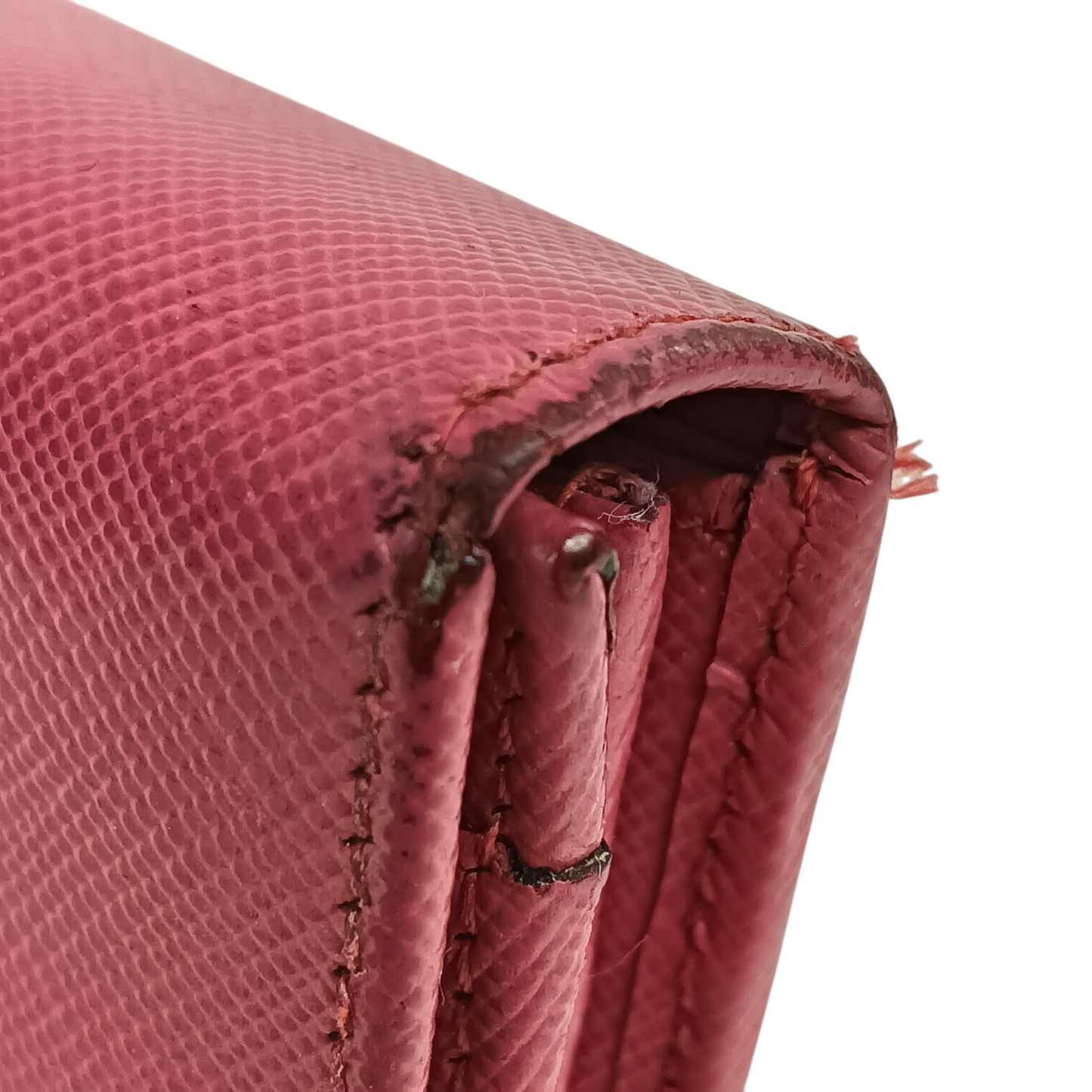 PRADA Long Wallet Rank (BC) Pink *Damage 184