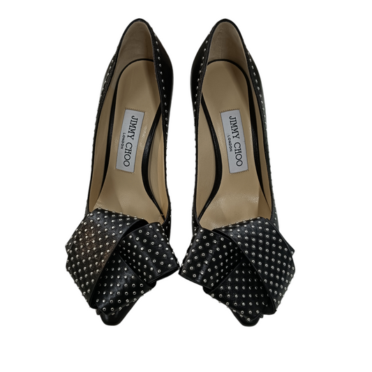 JIMMY CHOO PUMPS SIZE 36 STUDS/RIBBON BLACK