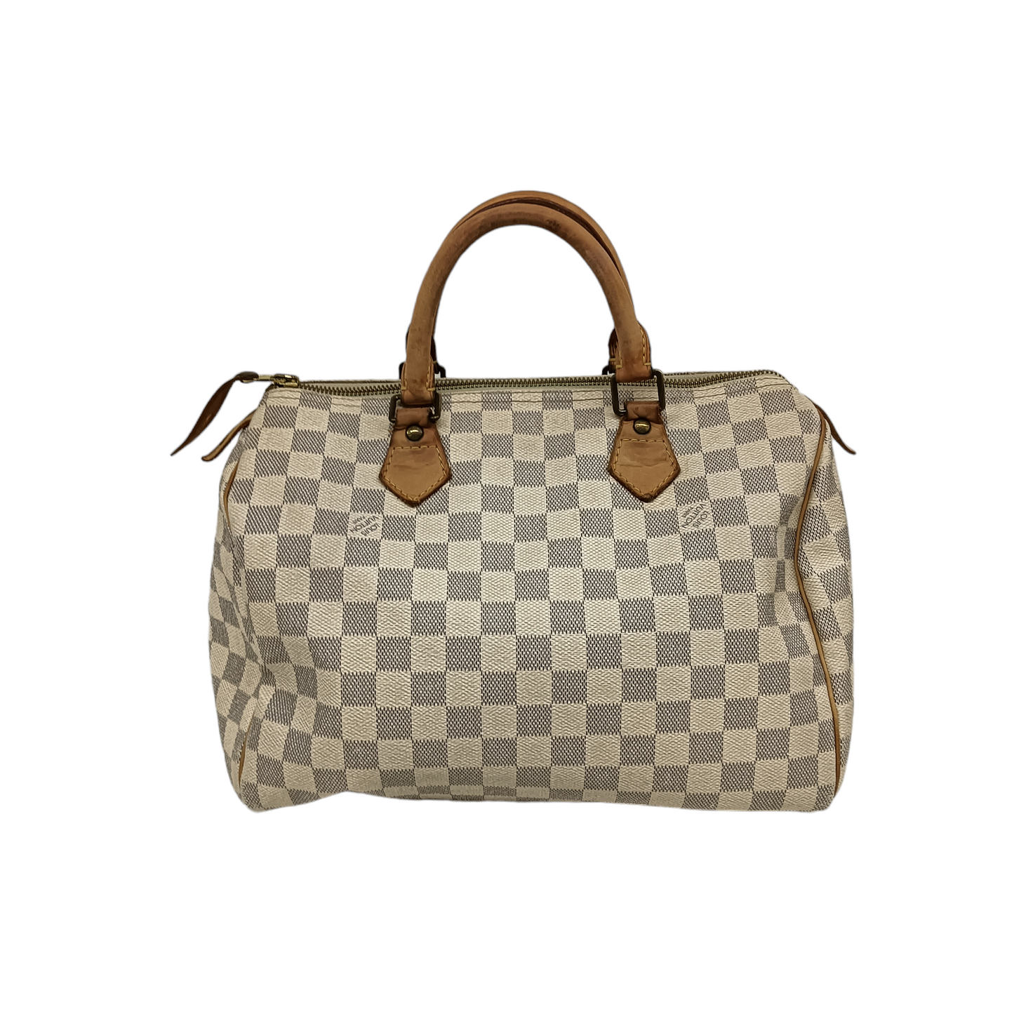 LOUIS VUITTON Bag Azur Speedy 30 N41533 White SP2048