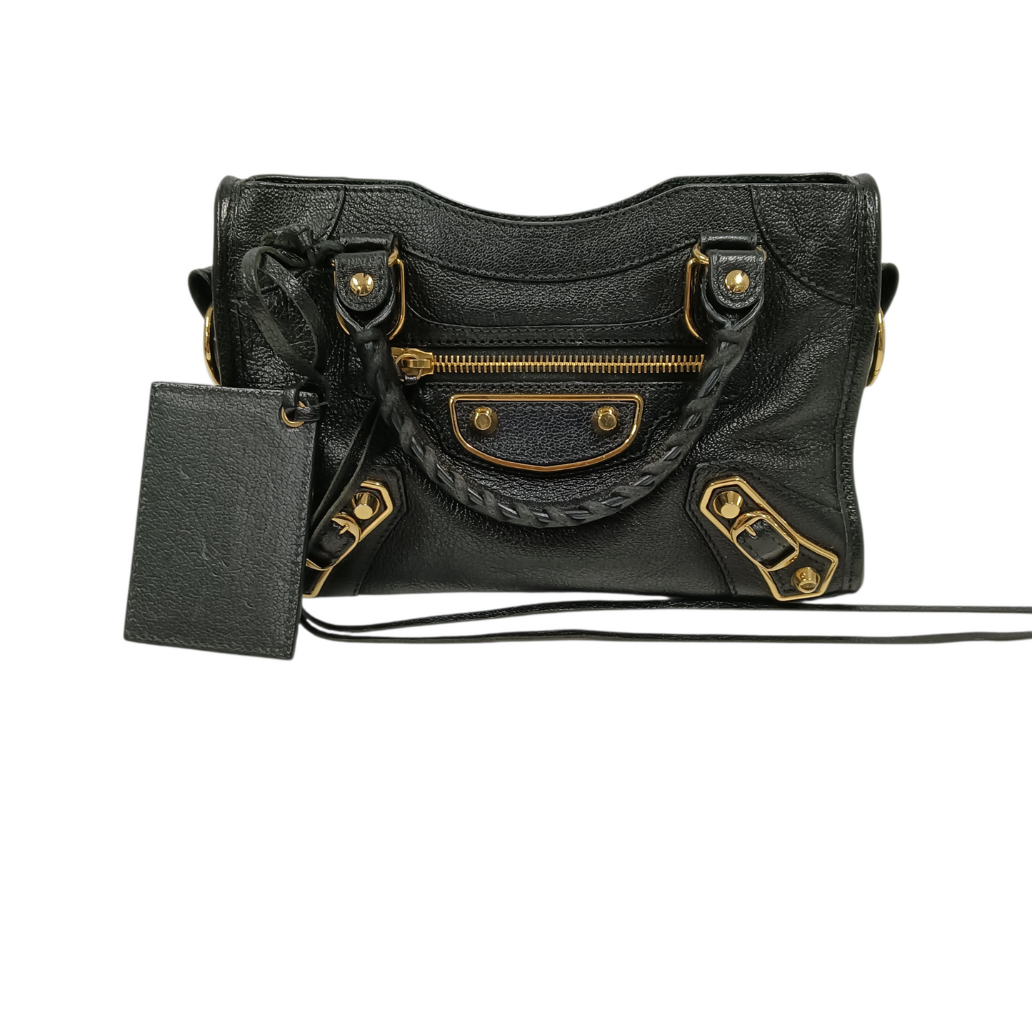 BALENCIAGA 2WAY Bag Metallic Edge City Black 390160