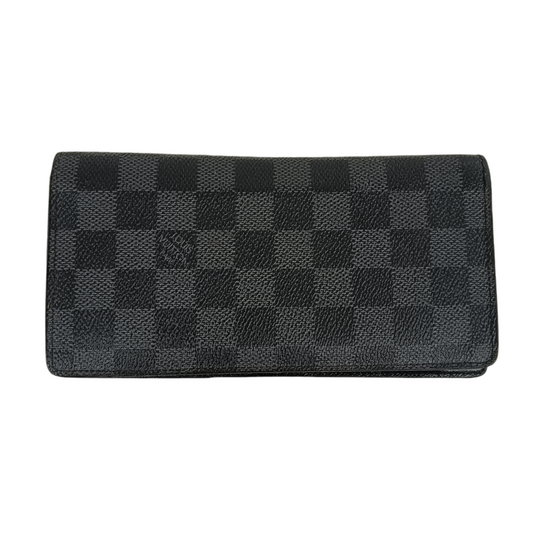 LOUIS VUITTON Wallet Damier M62665 Black Damage TA0112