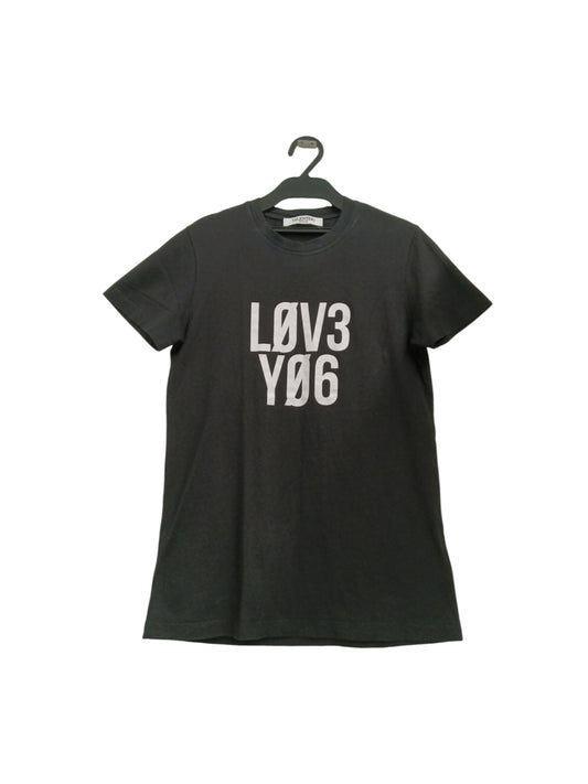 VALENTINO T-SHIRT XS LADY'S BLACK TAG RR3MG10EMGV DAMAGE