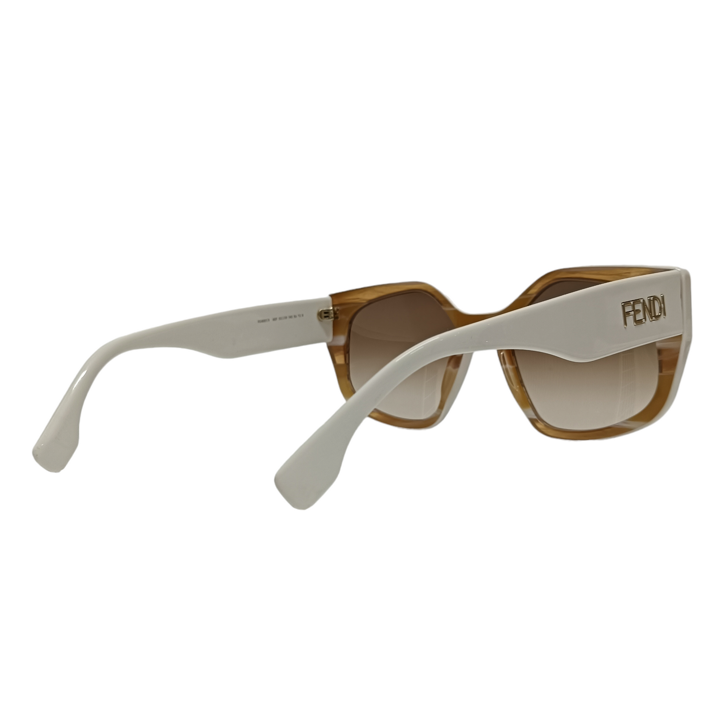 FENDI Marble Effect Sunglasses FE400171 White/Beige