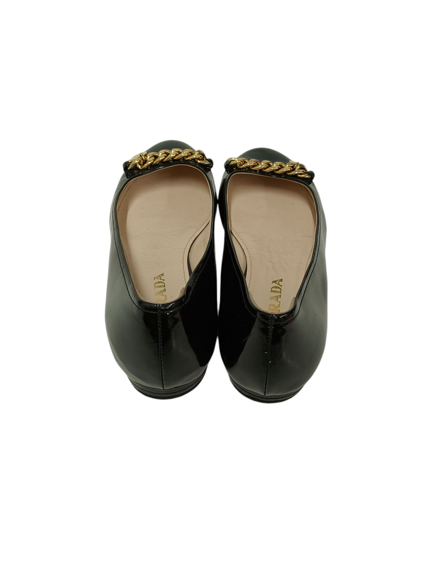 PRADA Shoes Size 38.5 Lady's Black Ballet Flats