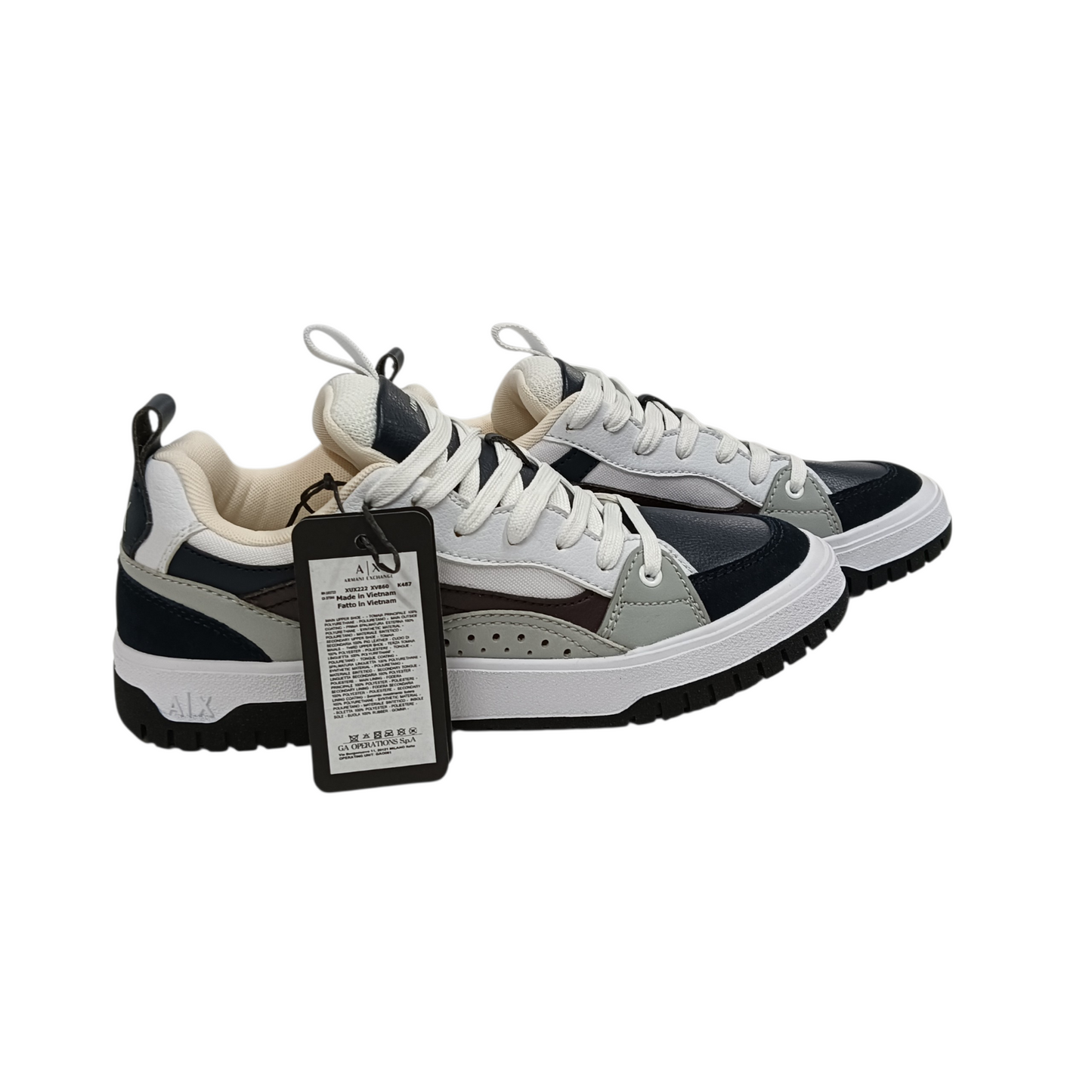 ARMANI EXCHANGE 7US  Sneaker XUX222 XV860 Multi Color