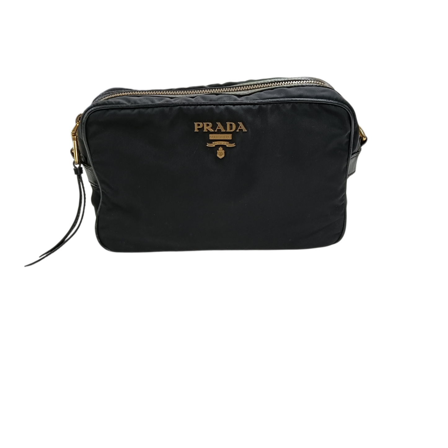 PRADA Shoulder Bag 1BH089 Black Scratch/Stain