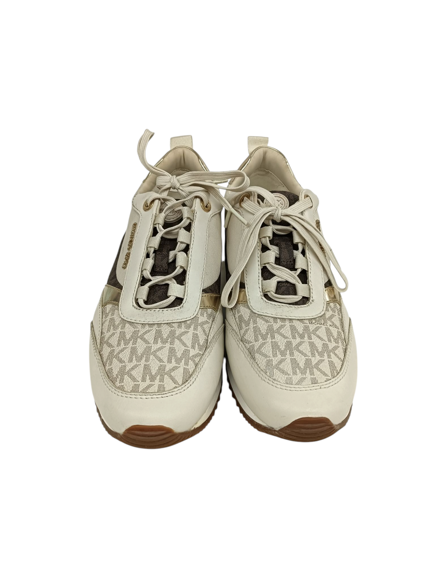 MICHAEL KORS Sneaker Size 40  FT22F Lady's Beige/Gold