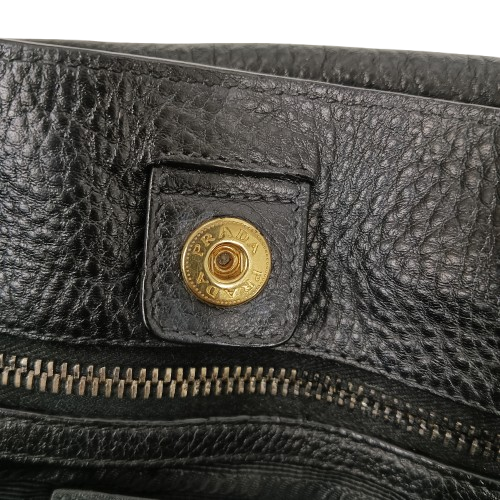 PRADA 2WAY Bag Black Self-Repaint/Handle Damage
