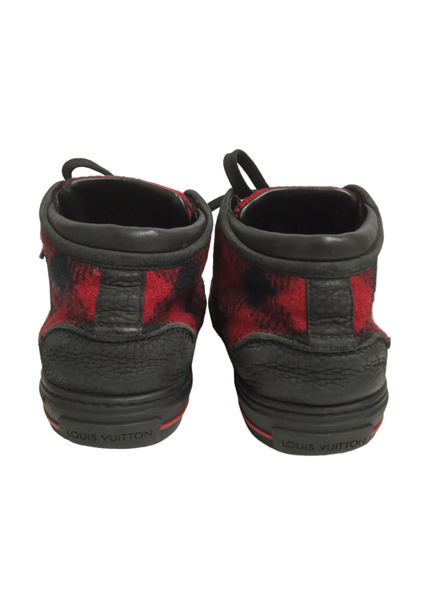 LOUIS VUITTON SNEAKER SIZE 5 LADY'S BLACK/RED GO 0152 RANK (B)