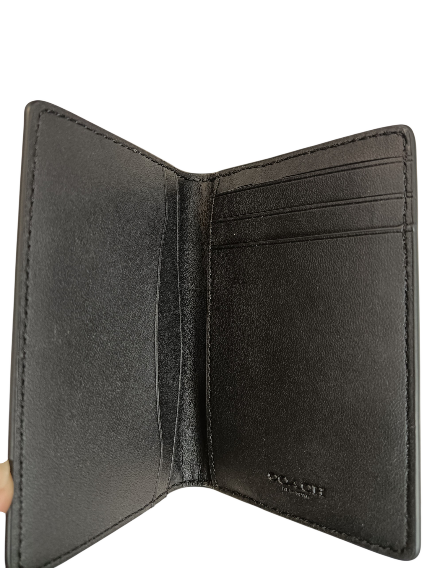 COACH Card Case C7941G White/Black