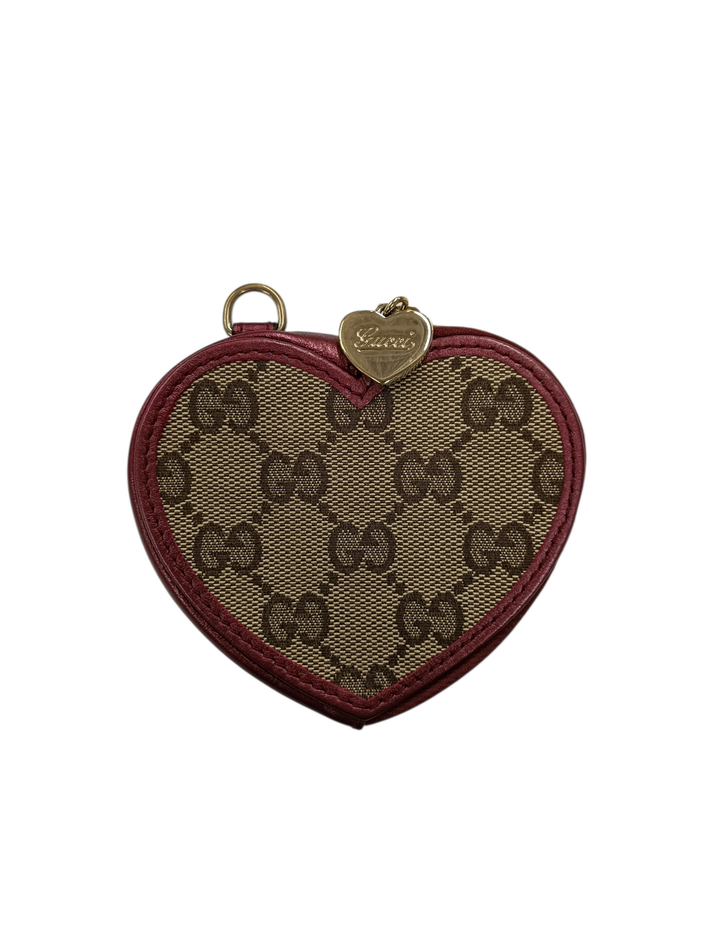 GUCCI Coin Case Brown/Red 152615