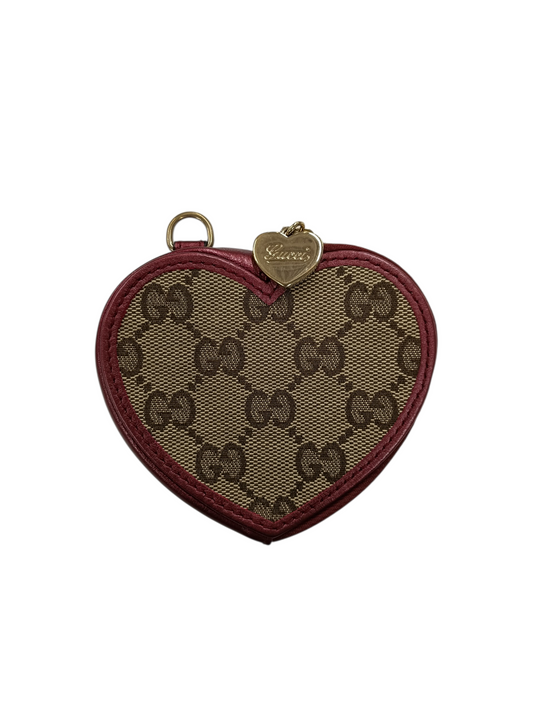 GUCCI Coin Case Brown/Red 152615