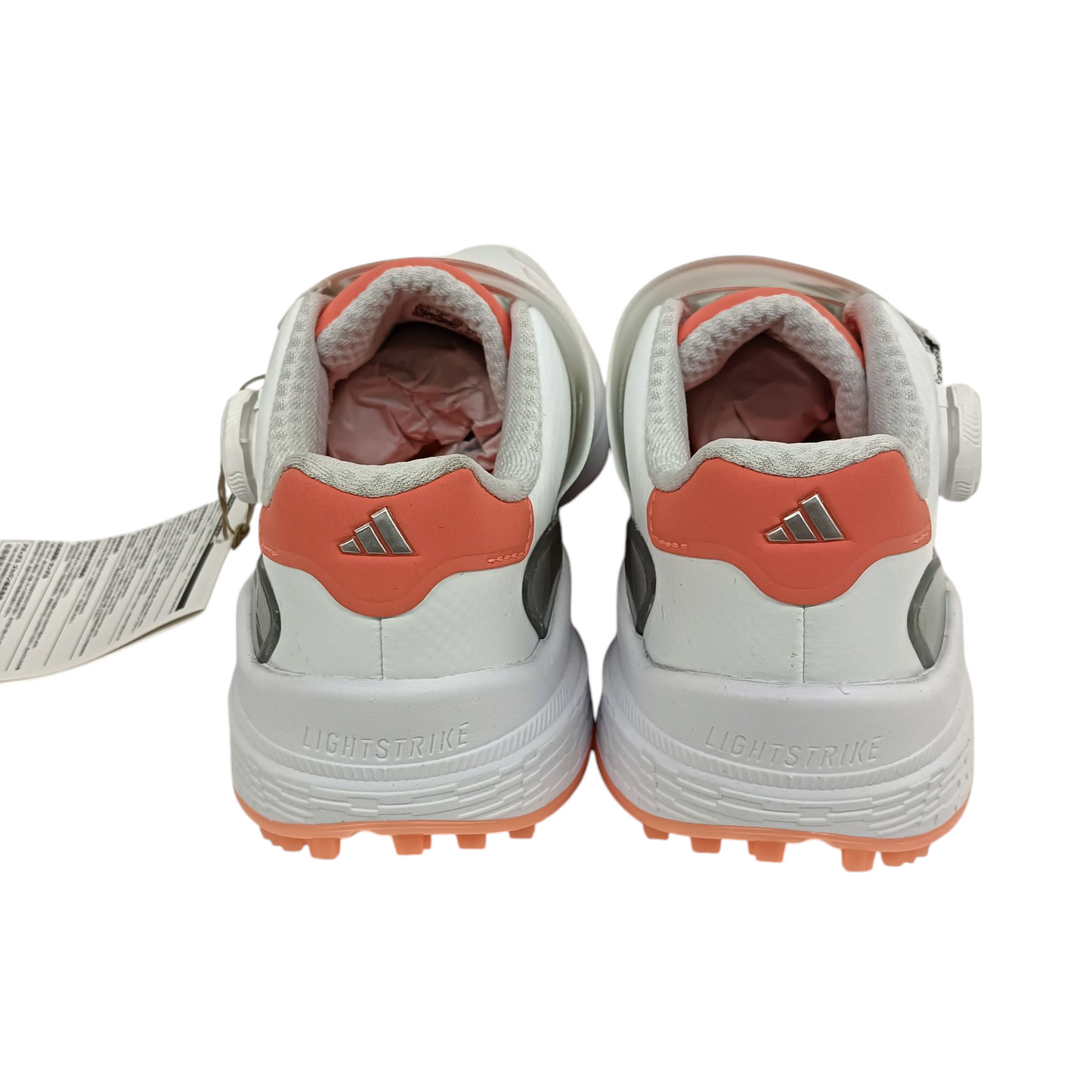 Adidas Golf Shoes 6.5US Lady's White And Orange Rank(A) HP2225