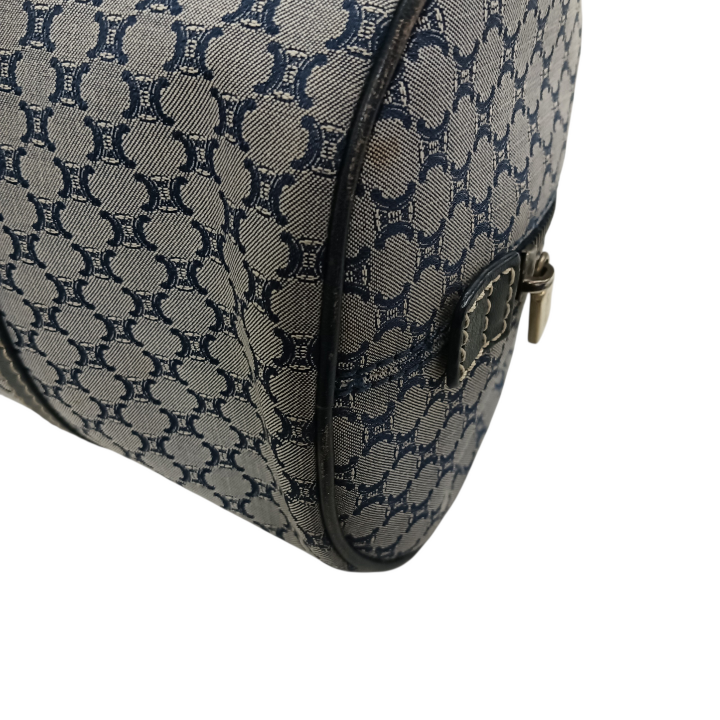 CELINE Shoulder Bag Macadam Mini Dome Canvas *Vintage Navy YS 00/55