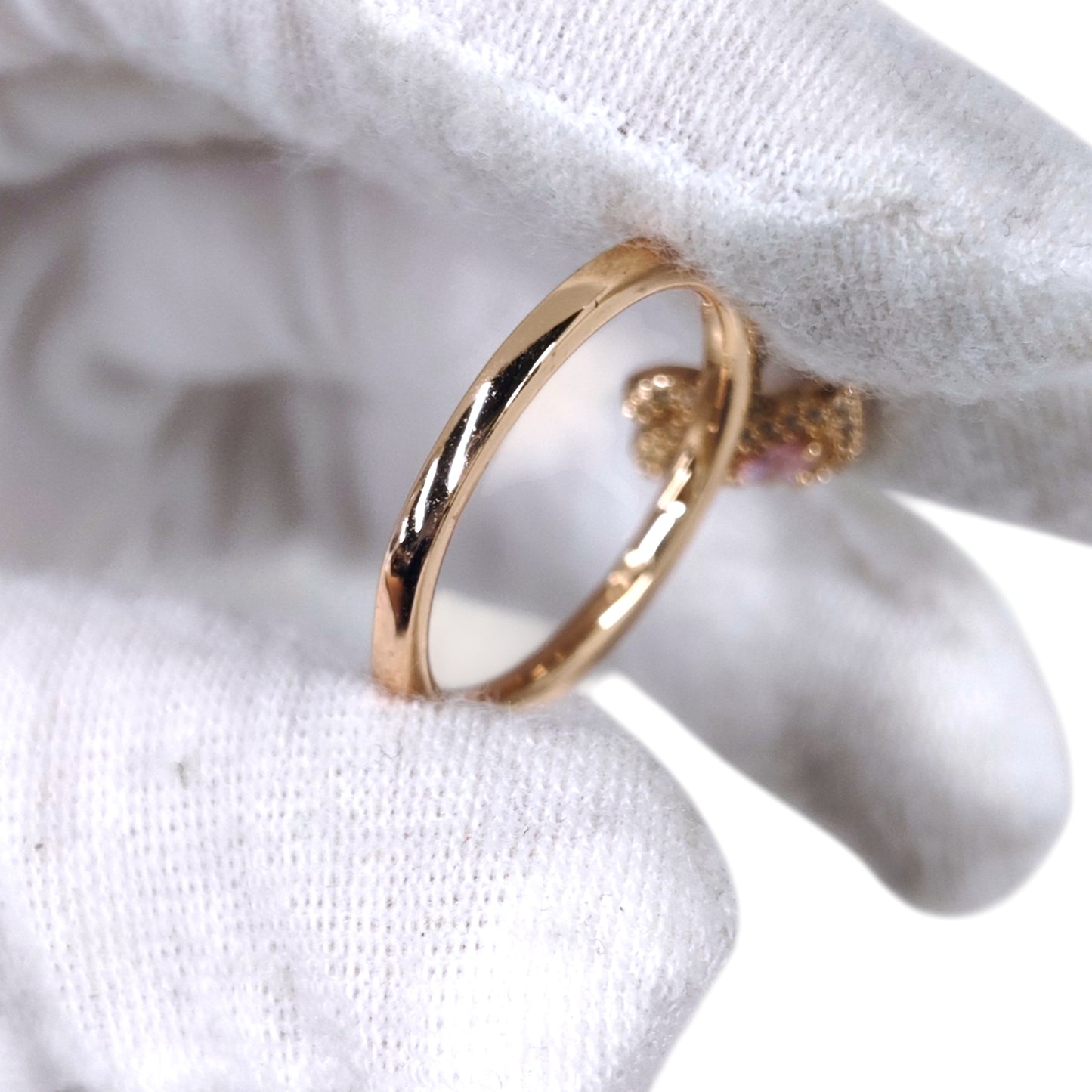 SWAROVSKI Ring Pink Gold Swan Rank AB