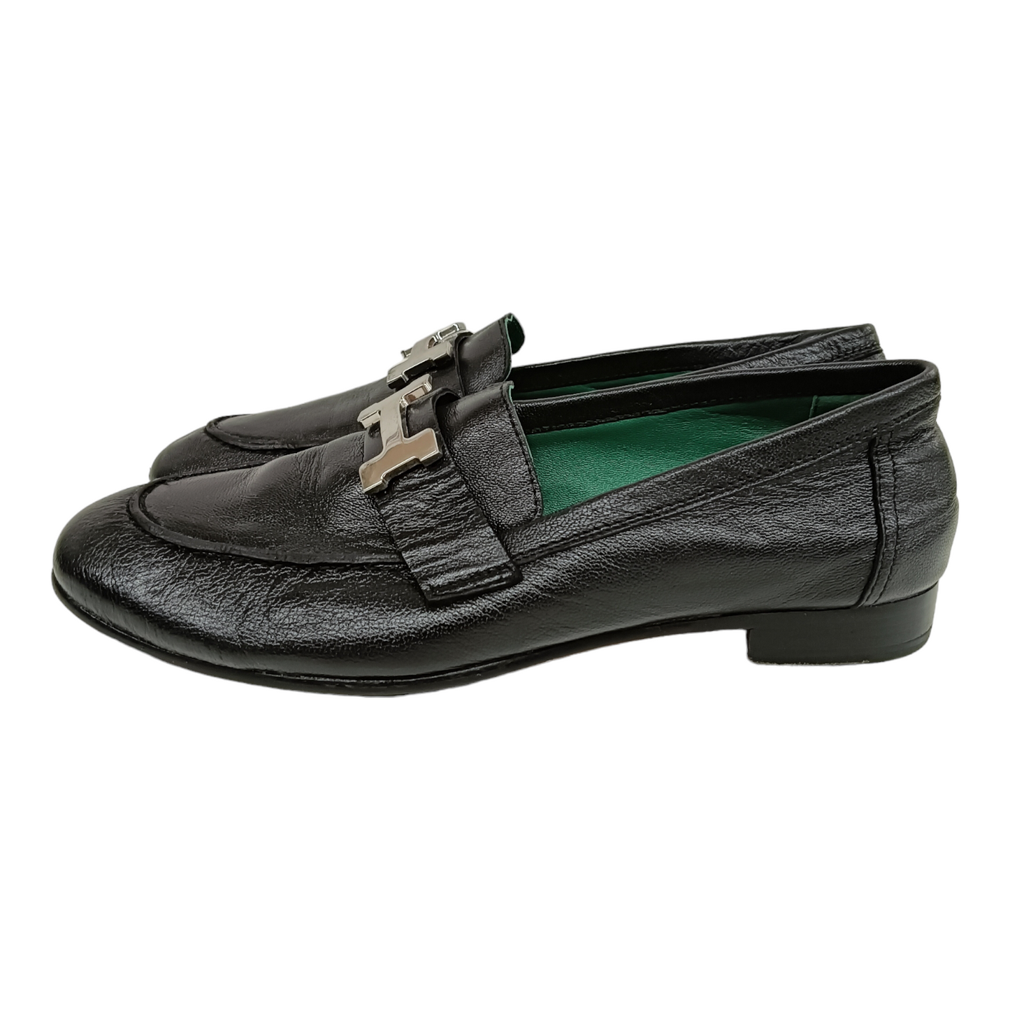 HERMES Loafers 36 Lady's Black