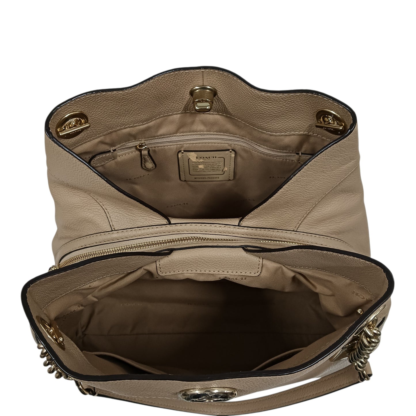 COACH Shoulder Bag FQ36855 Beige **TAG DAMAGE