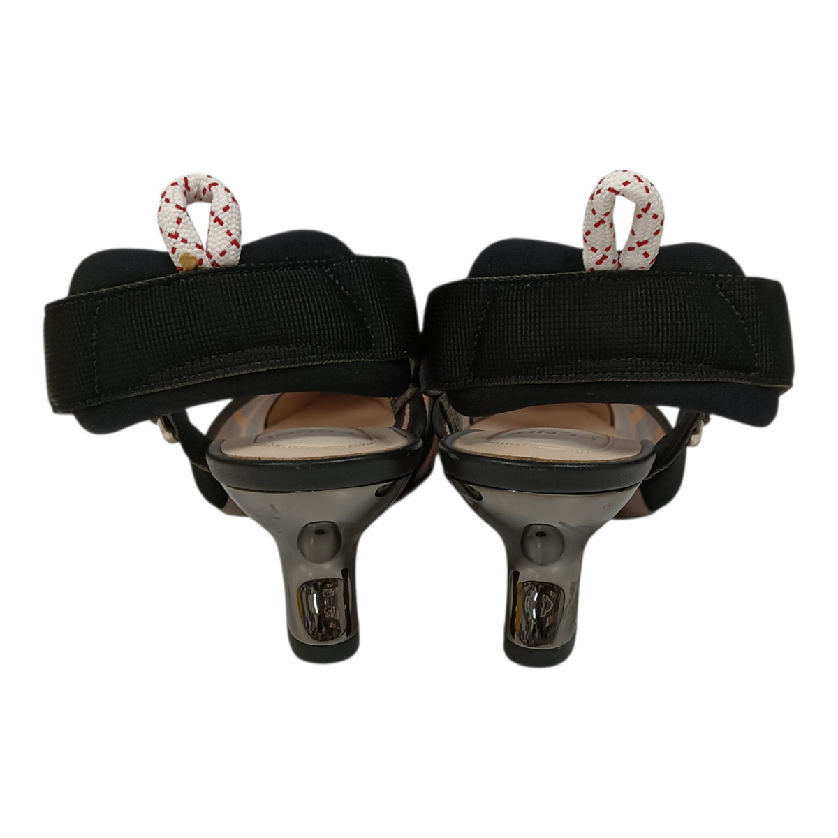 FENDI Pumps 36 Lady's Black FF ZUCCA