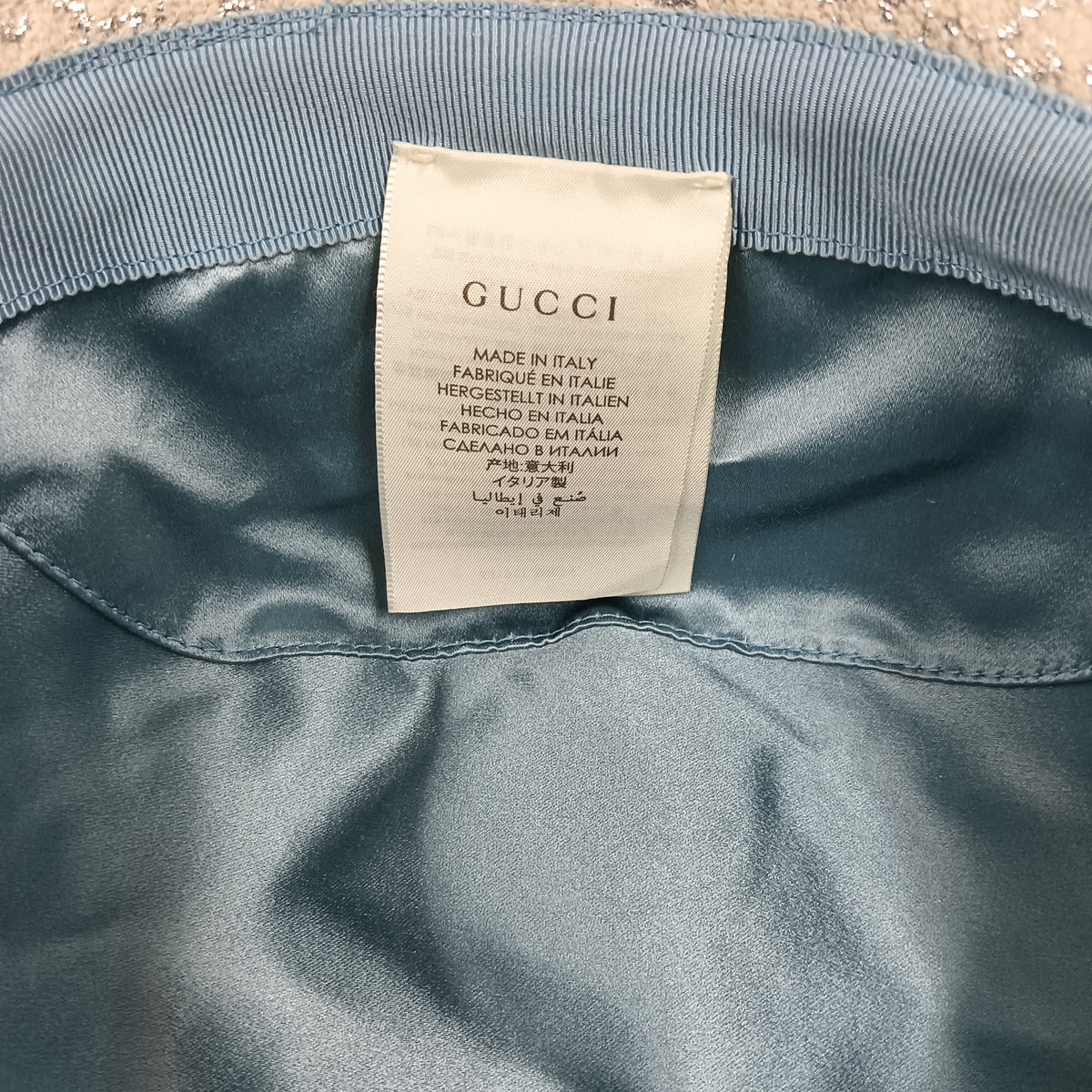 GUCCI Hat 631951 Light Gray