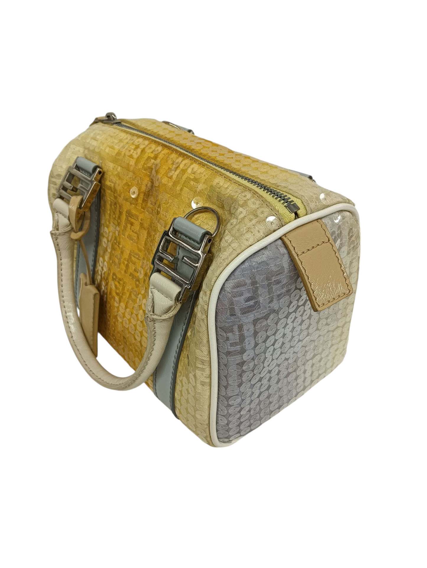 FENDI Mini Hand Bag 8BL071 Yellow/Gray