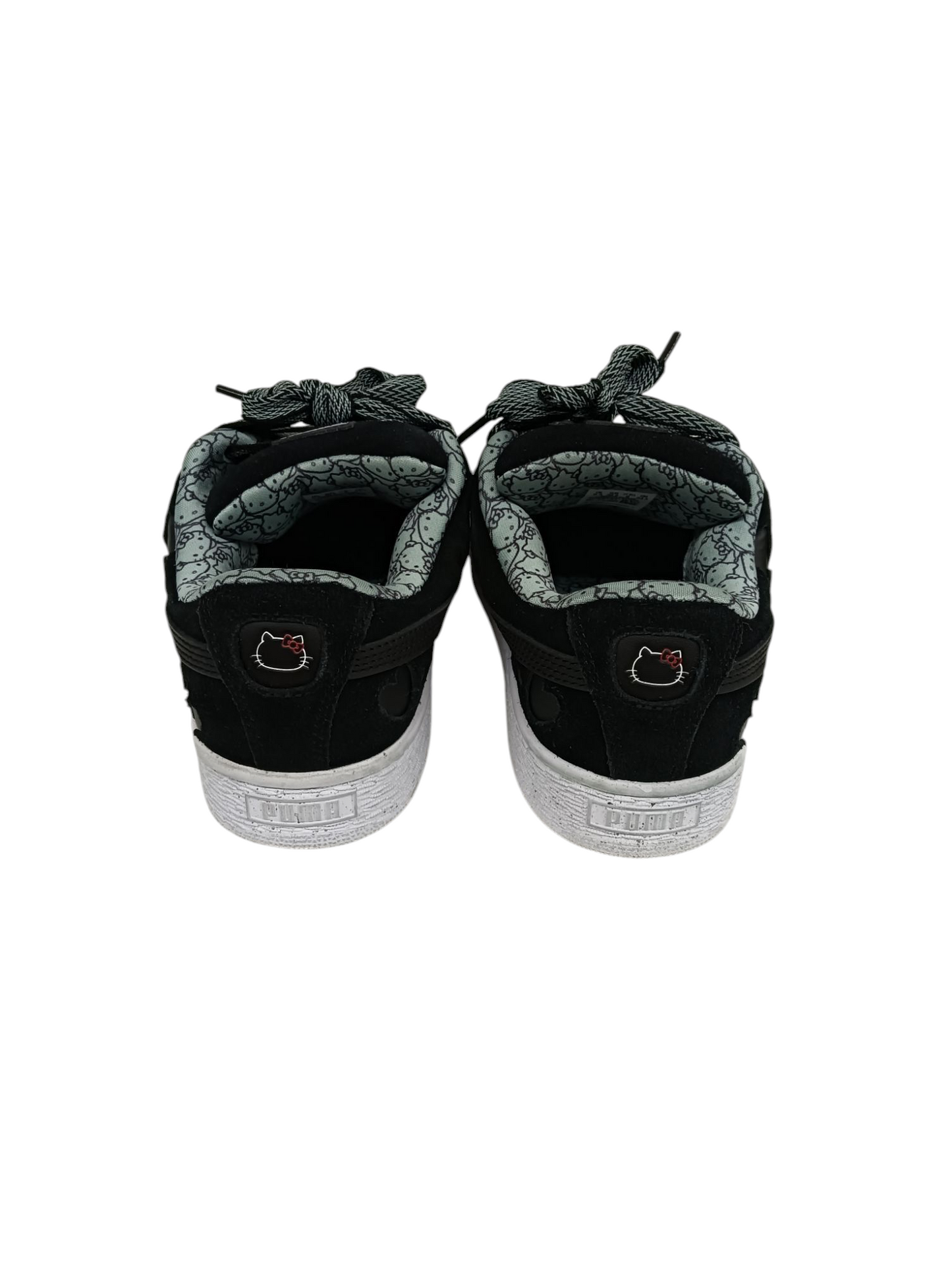 PUMA Sneakers Size 38.5 402381-01 Lady's Black Hello Kitty