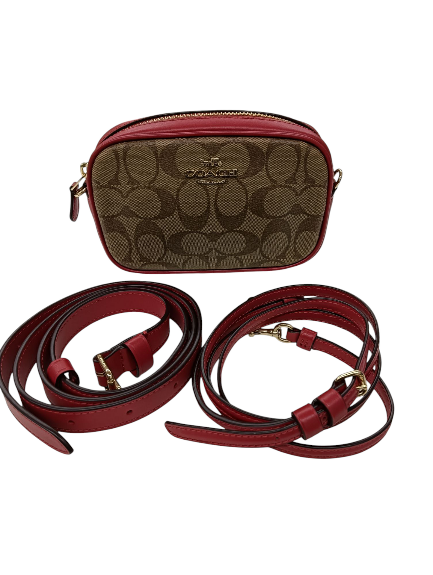 COACH 2Way Bag F39657 Brown/Red