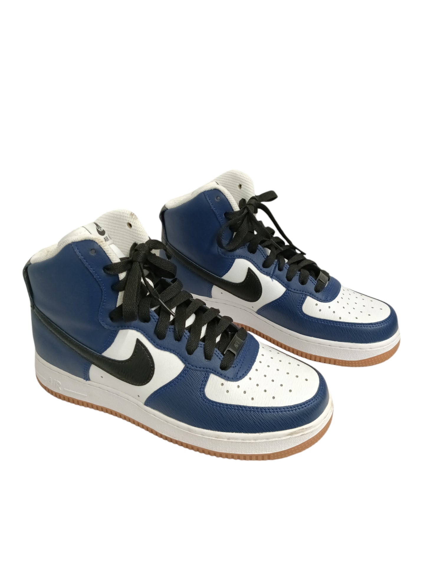 NIKE HIGH CUT SNEAKERS MENS NAVY/WHITE AQ3771-994 SIZE 40.5 RANK(B)