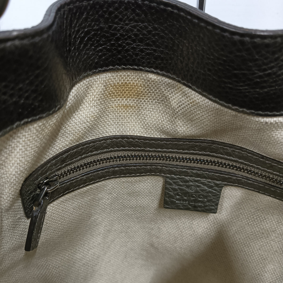 GUCCI 2WAY Bag 282309 Gray **Inside Stain