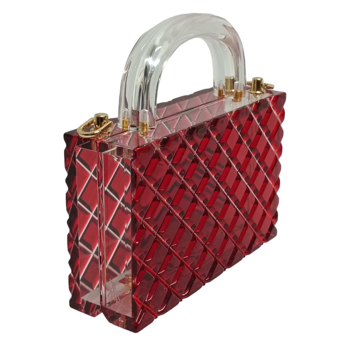 L' AFSHAR Shoulder Bag Medium Leon Sierra Red