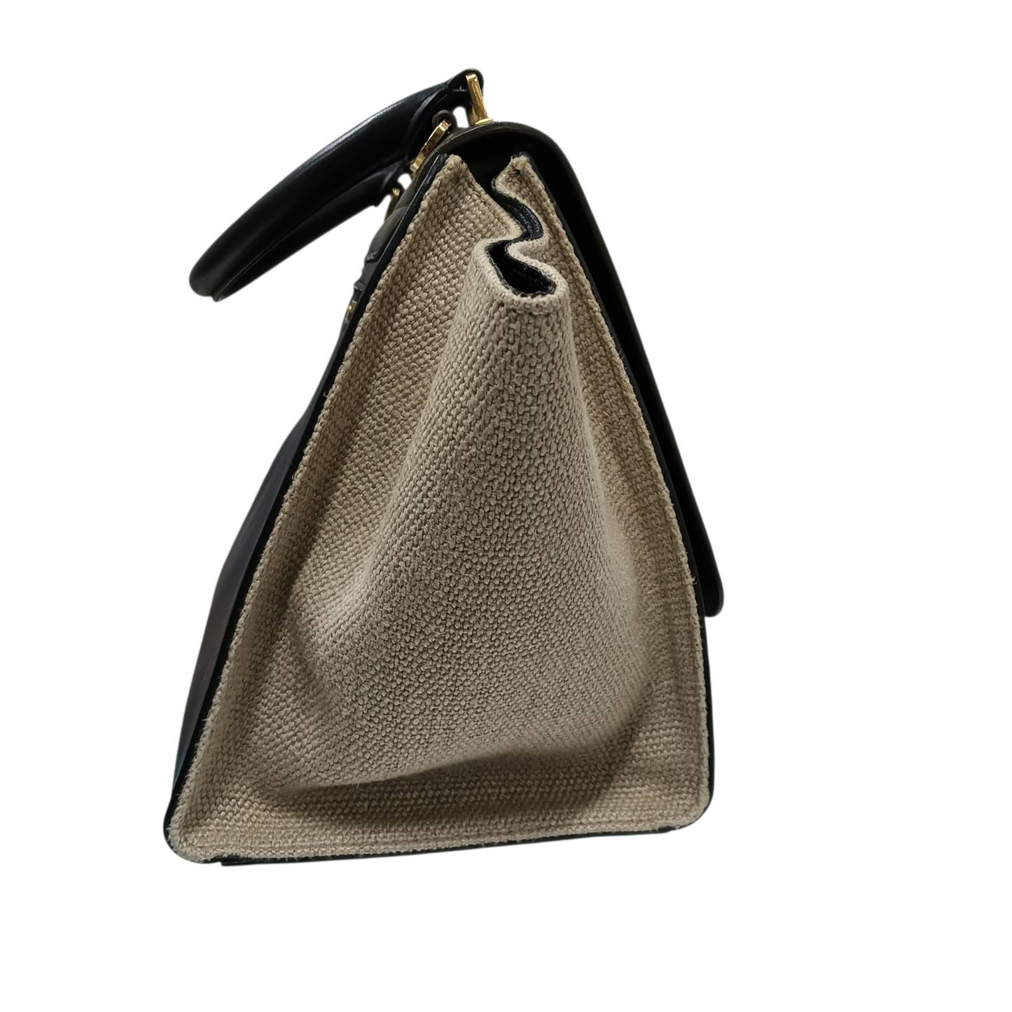 CELINE 2WAY Bag Trapeze Medium U-CU-1123 Olive/Black Damage/Stain