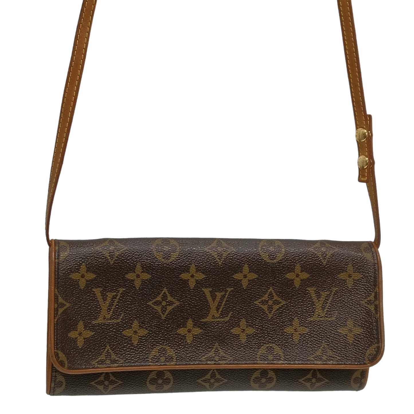 LOUIS VUITTON Pochette Monogram M51852 Brown Twin GM