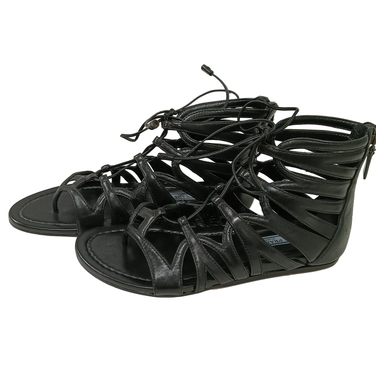 PRADA Sandal 36 Lady's Black **Scratch