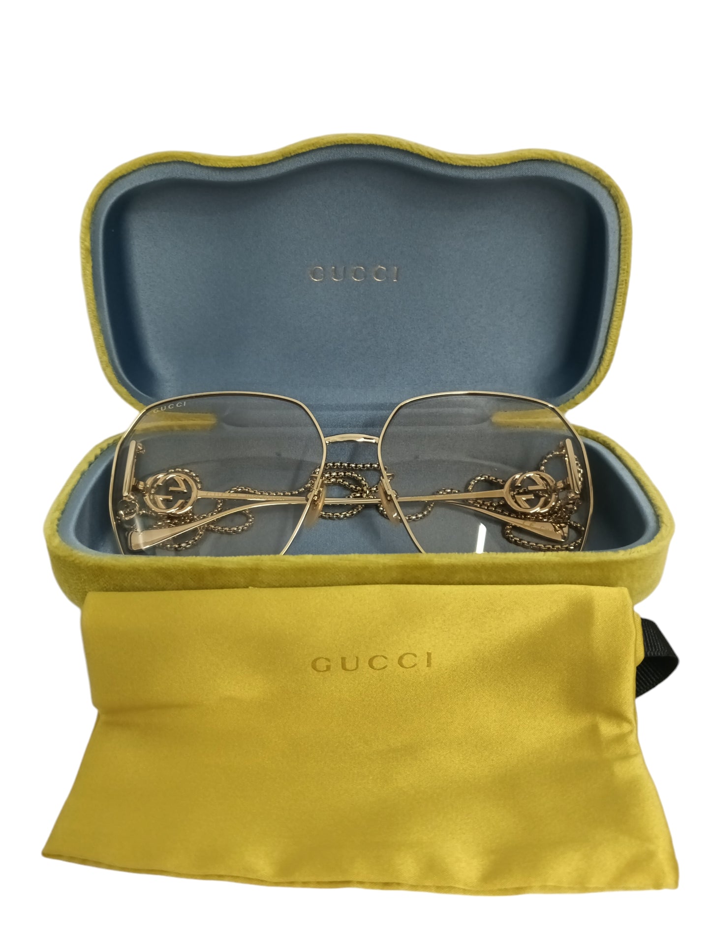 GUCCI SUNGLASSES GOLD GG1207SA