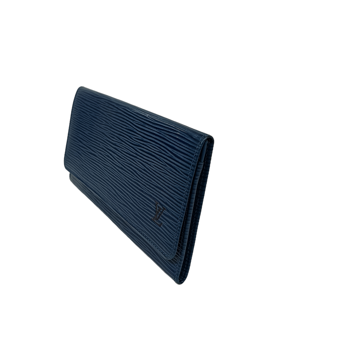 LOUIS VUITTON Wallet Epi Blue Stain L01912