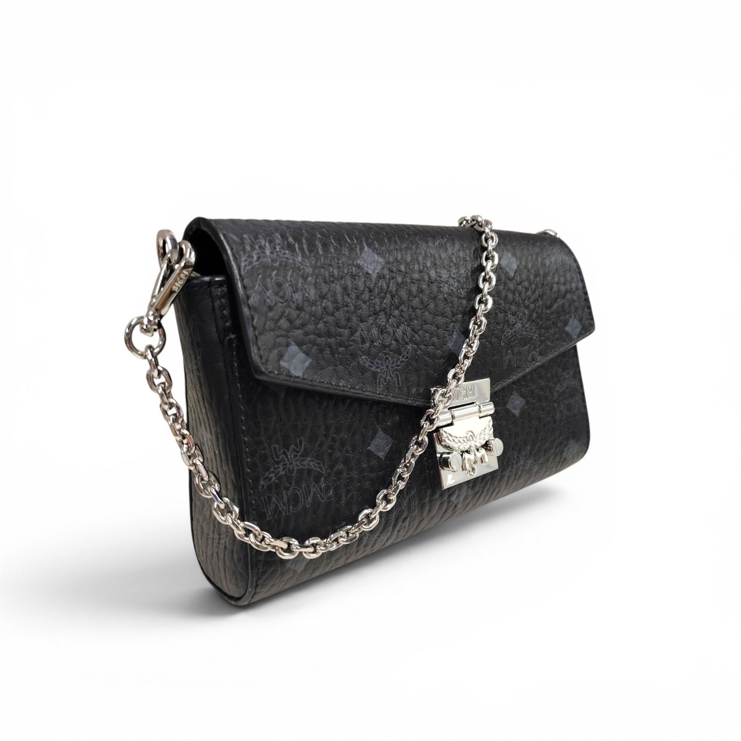 MCM Shoulder Bag MYZ9SME04BK001 Black Rank(A)