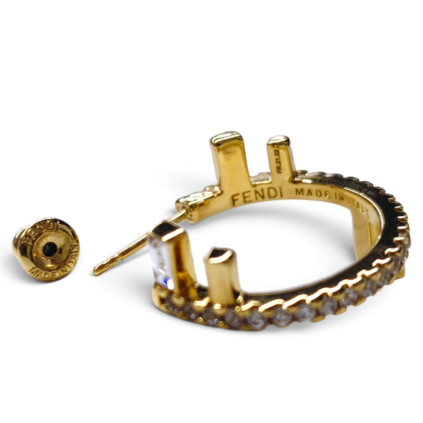 FENDI Earring Gold R. 21. 22 Rank A