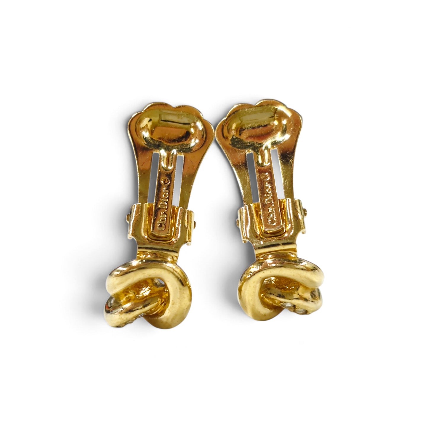 Christian Dior Earrings Gold Rank B