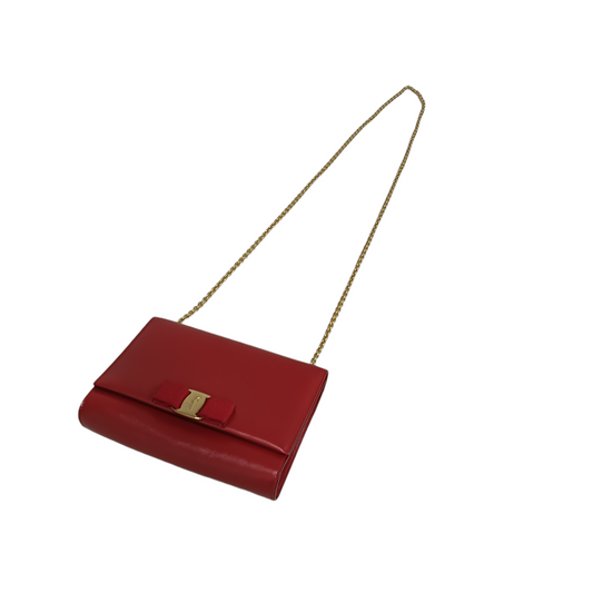 SALVATORE FERRAGAMO Shoulder Bag AU-22/B558 Red Rank (AB)