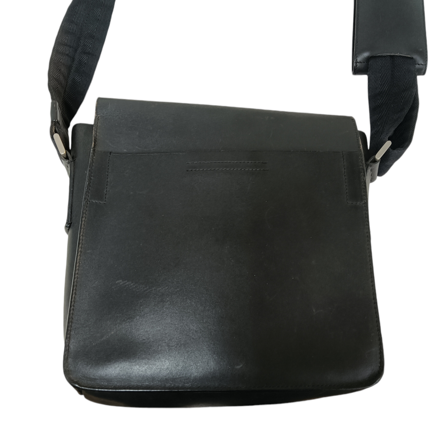 PRADA Shoulder Bag Black 44 Leather *Scratch