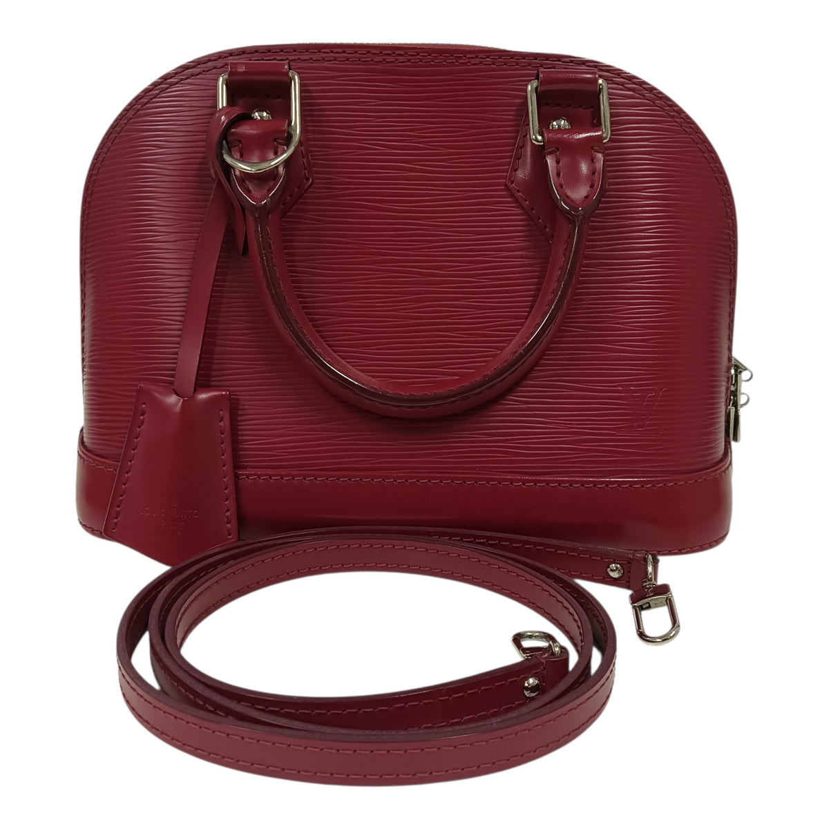 LOUIS VUITTON 2WAY Bag Epi M40851 Burgundy **Scratch MI0124 Alma BB Nano