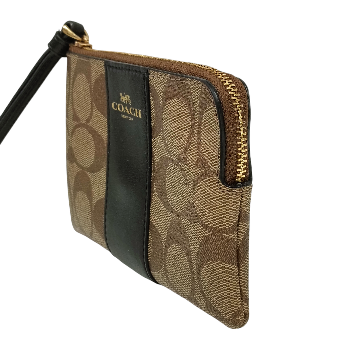 COACH Pouch F58035 Brown/Black Stain