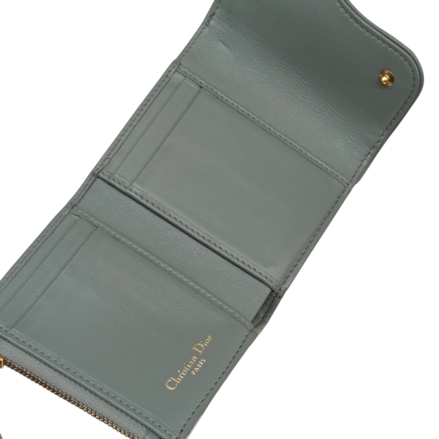 Christian Dior Wallet Saddle 41-MA-0233 Rank CD Gray Stain