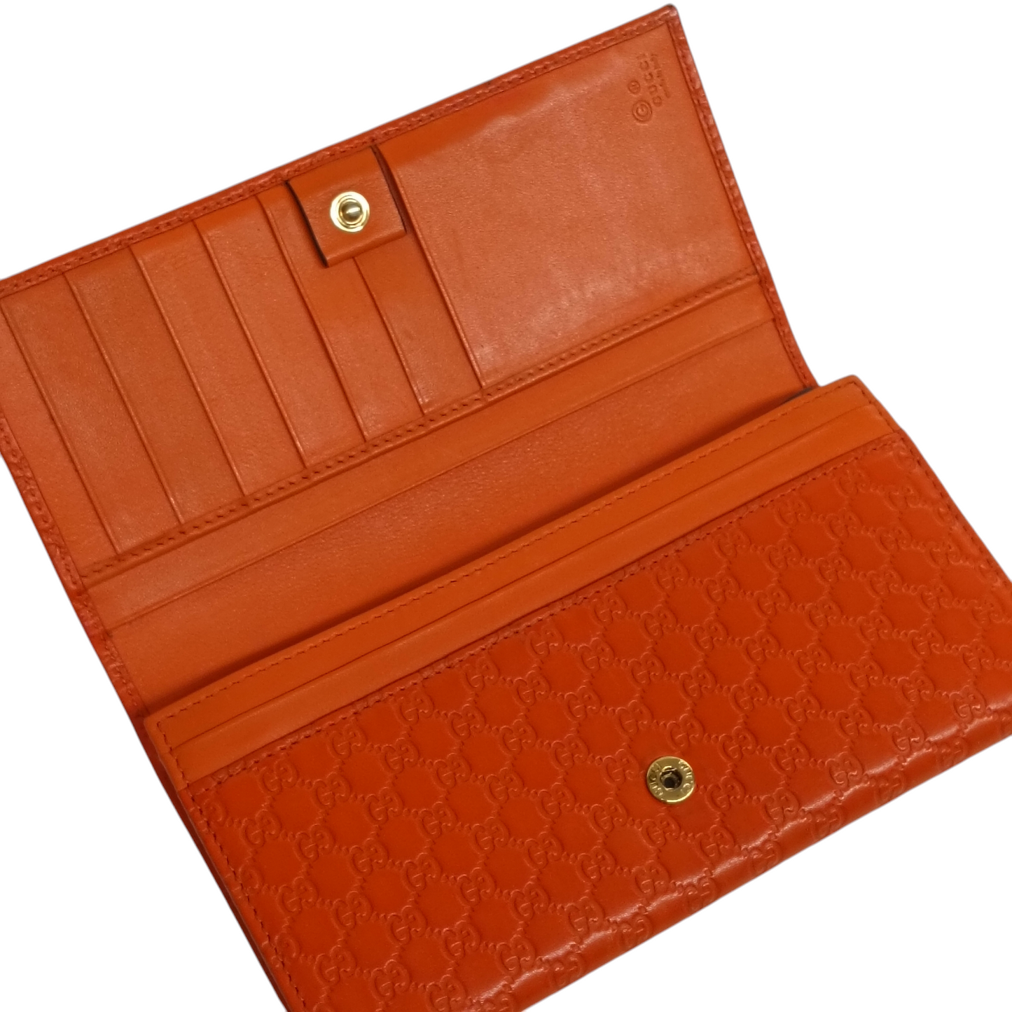 GUCCI Long Wallet 449396 Rank (C) Orange Damage/Stain 480199