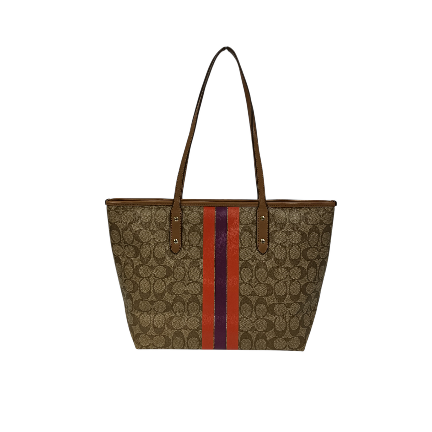 COACH Tote Bag F38405 Brown/Orange